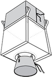 方型袋太空袋、圓筒袋太空袋、頂吊型太空袋、底托型太空袋